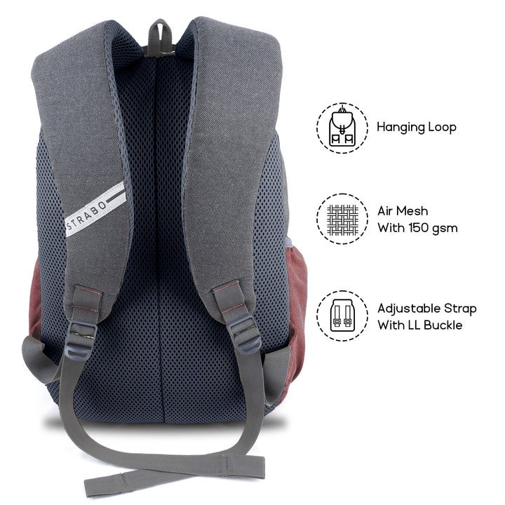 Strabo Cooper Laptop Bag - Colour Maroon 20L Capacity - Strabo