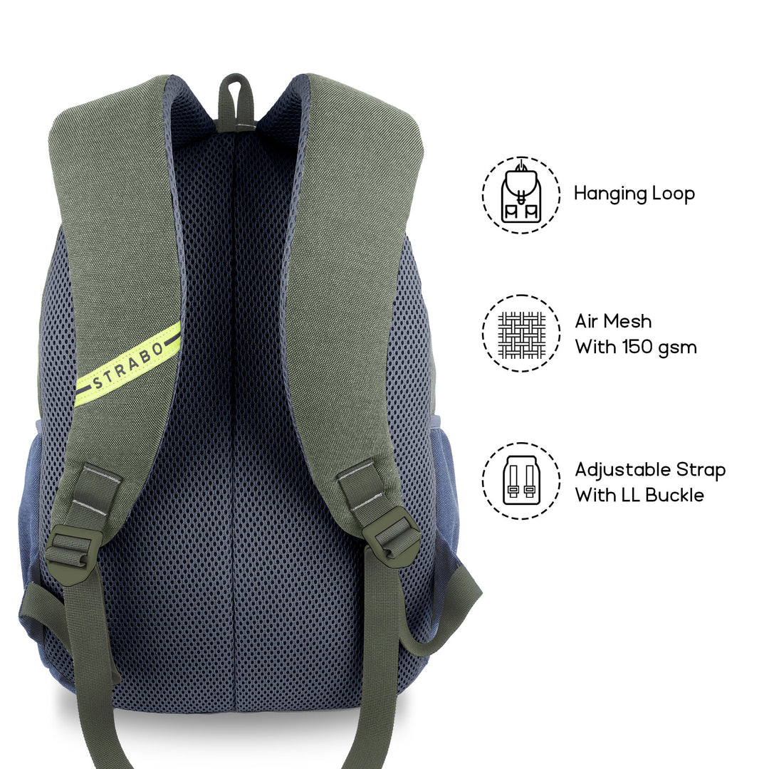 Strabo Cooper Laptop Bag - Colour Blue 20L Capacity - Strabo