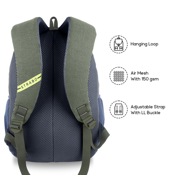 Strabo Cooper Laptop Bag - Colour Blue 20L Capacity - Strabo