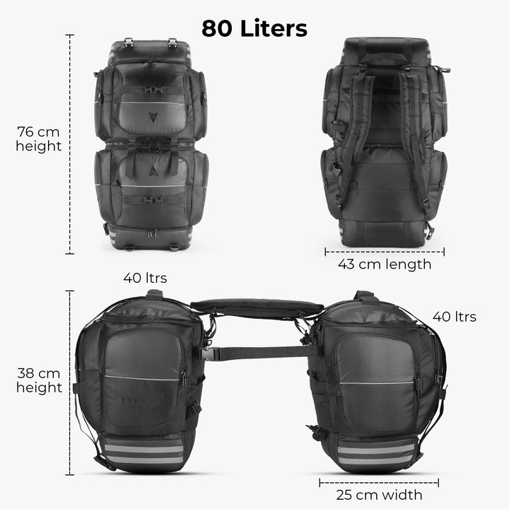 Daytona V2 Convertible Bike Saddle Bag / Trekking Bag