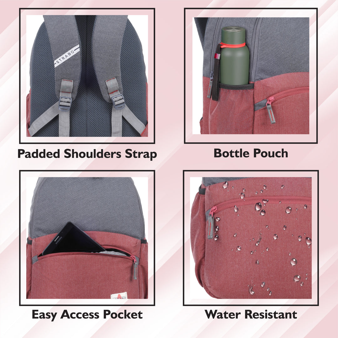 Cooper Casual Backpack - Maroon