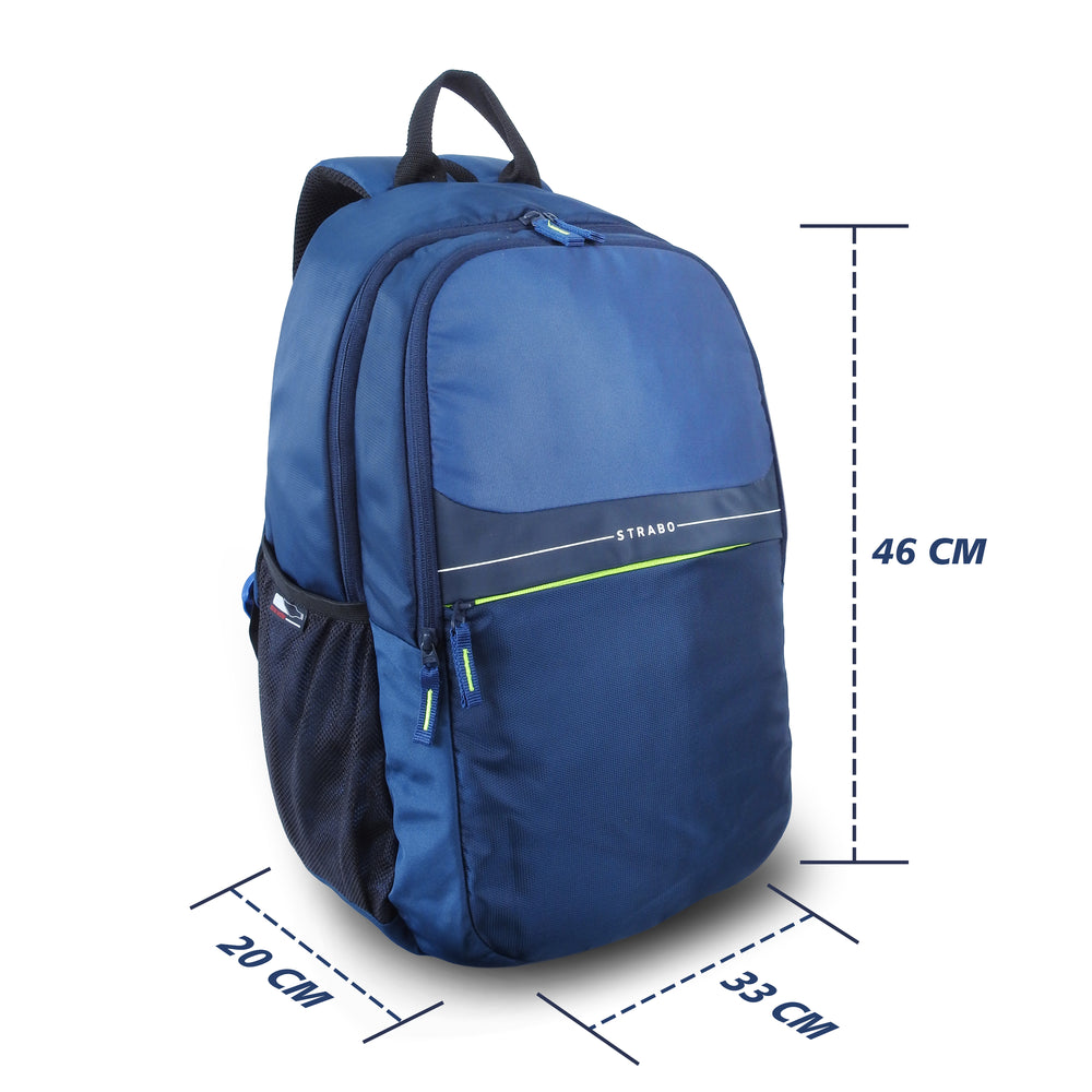 Strabo Aztech 15 inch Laptop Bag - Colour Blue 30L Water Resistant - Strabo 