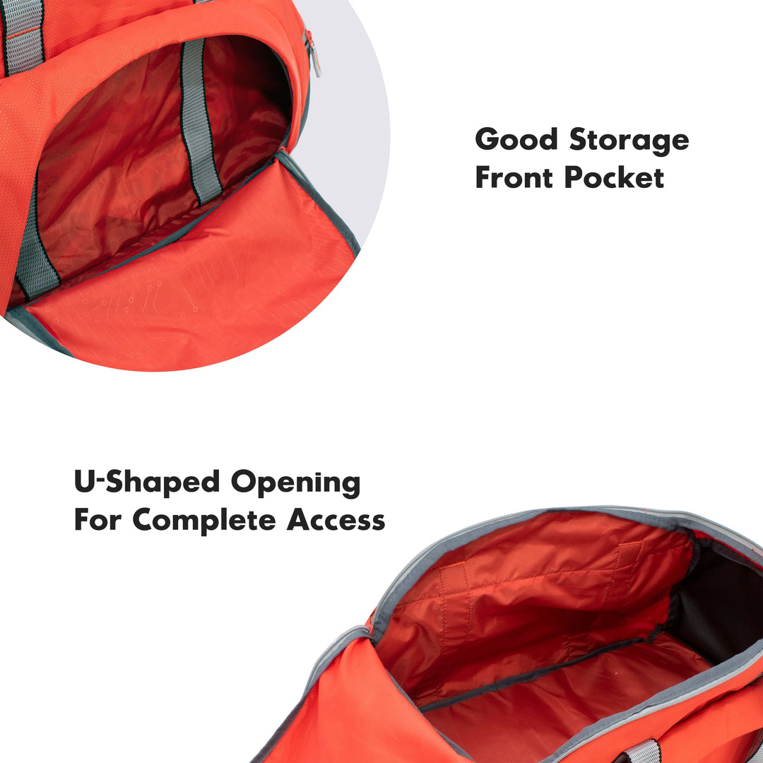 Strabo Columbia Travel Duffel Bag - Colour Orange Water Resistant - Strabo 