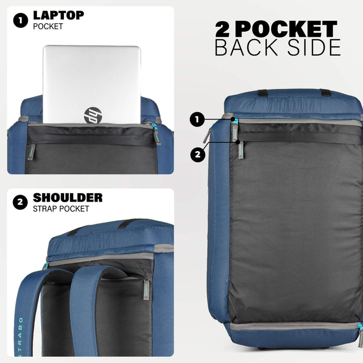 Camper 2-in-1 Duffel + Backpack - Navy Blue
