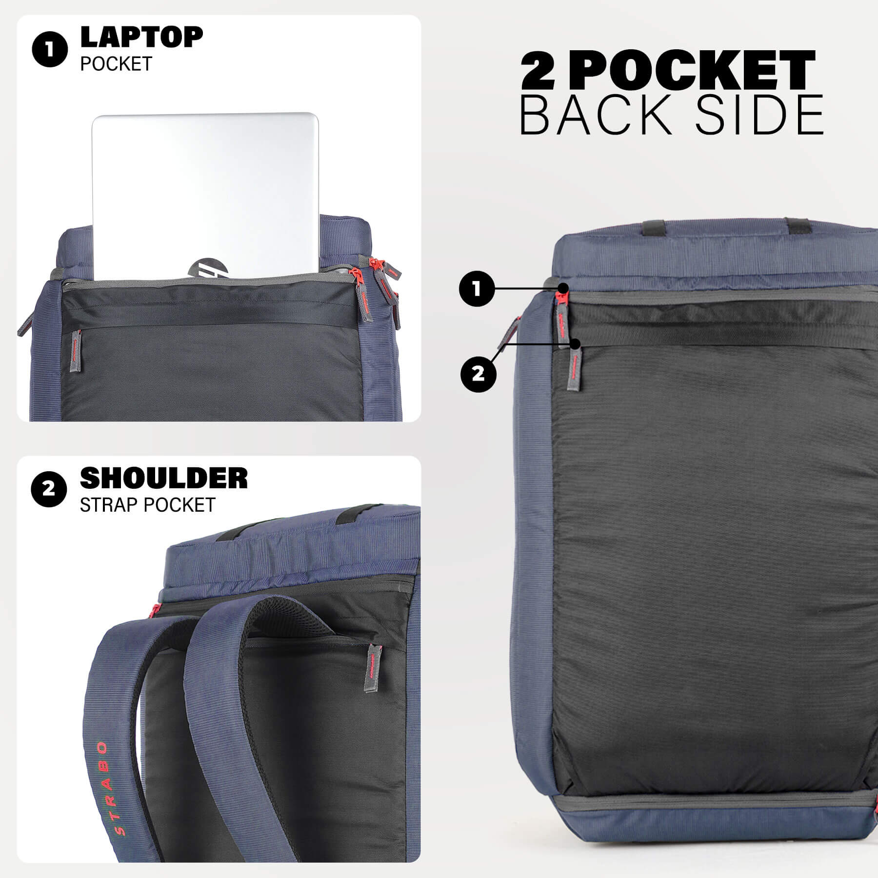 2 strap outlet backpack