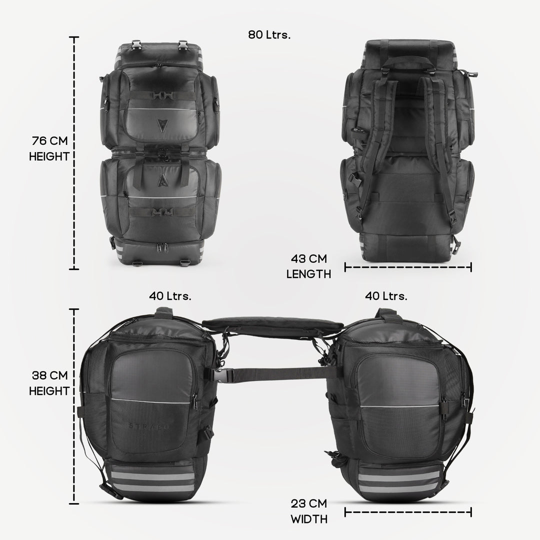 Daytona V2 Convertible Bike Saddle Bag / Trekking Bag