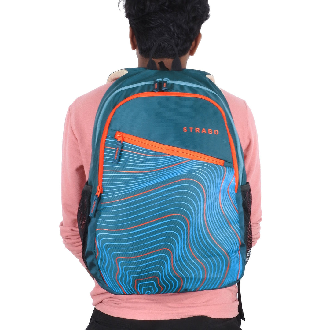Strabo Viper Travel Backpack - Colour Blue 30L Water Resistant - Strabo 