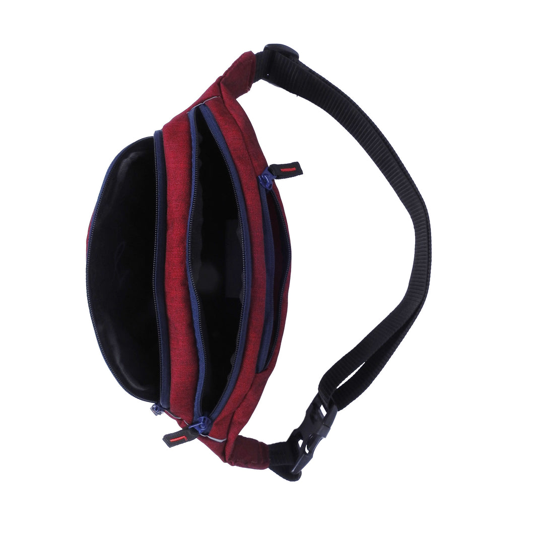 Strabo Bronko Waist Bag for Men & Women - Colour Maroon 5.5L Water Resistant - Strabo 