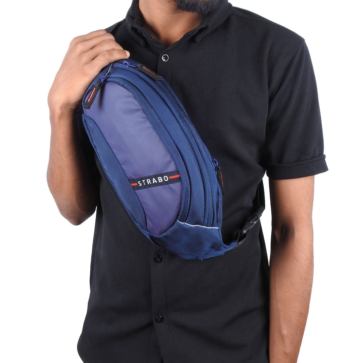 Strabo Bronko Waist Bag for Men & Women - Colour Blue 5.5L Water Resistant - Strabo 