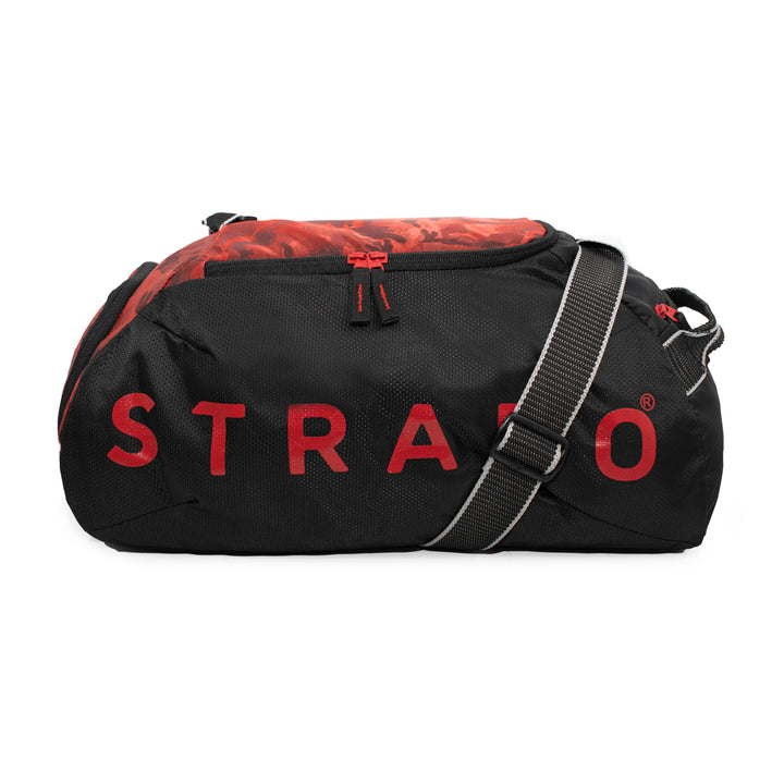 Strabo Weekend Gym & Travel Duffel Bag - Colour Jacquard Red 28L Water Resistant - Strabo 