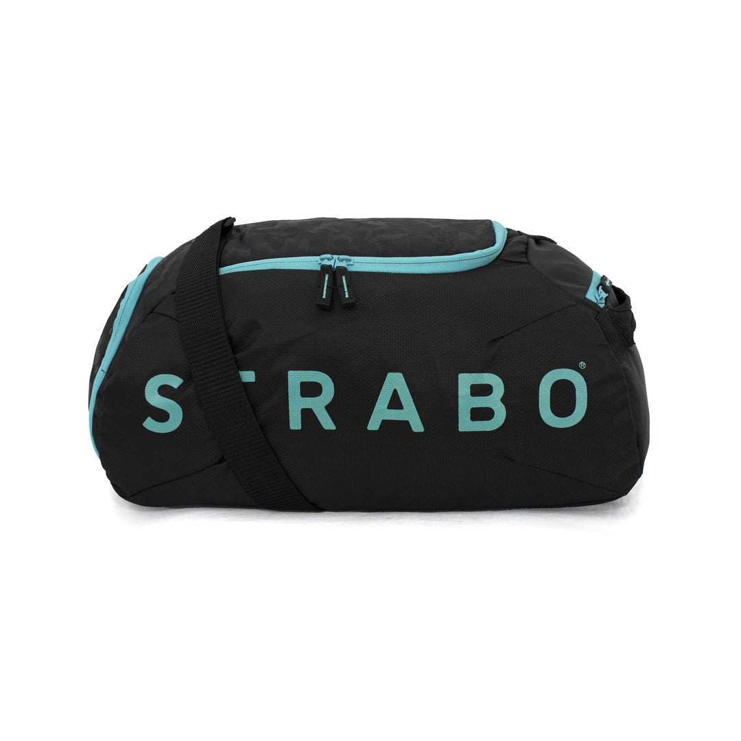 Strabo Weekend Gym & Travel Duffel Bag - Colour Black Cyan 28L Water Resistant - Strabo 