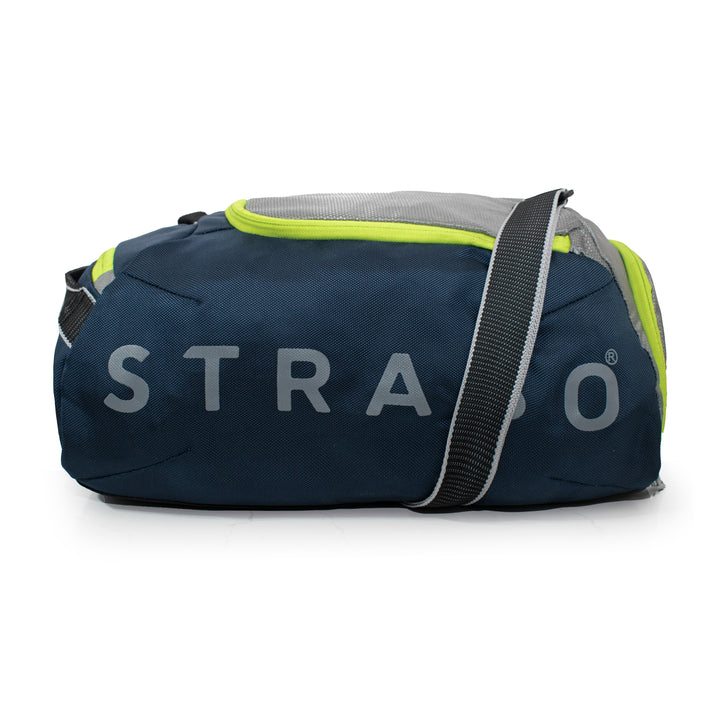 Strabo Weekend Gym & Travel Duffel Bag - Colour Navy Silver 28L Water Resistant - Strabo 