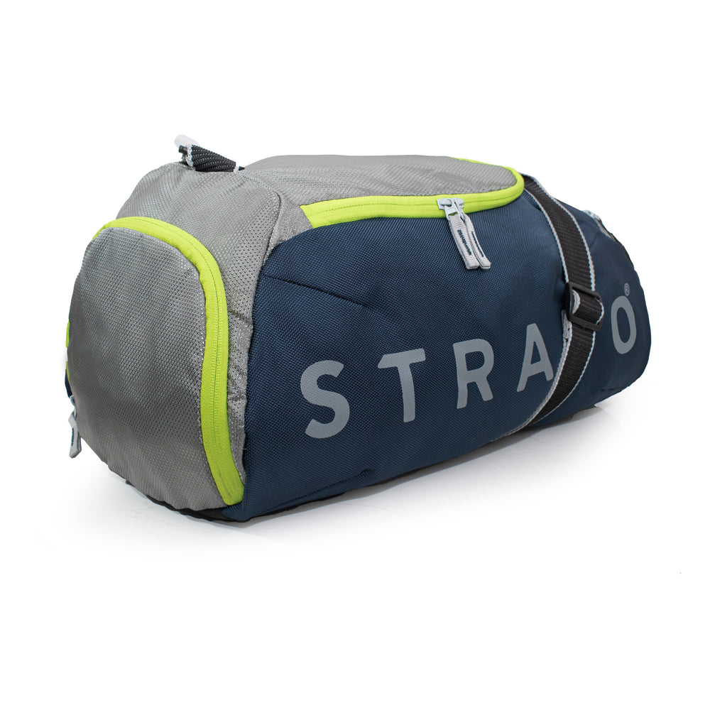 Strabo Weekend Gym & Travel Duffel Bag - Colour Navy Silver 28L Water Resistant - Strabo 