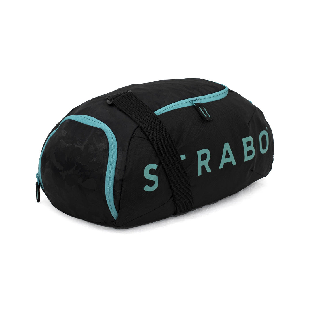 Strabo Weekend Gym & Travel Duffel Bag - Colour Black Cyan 28L Water Resistant - Strabo 