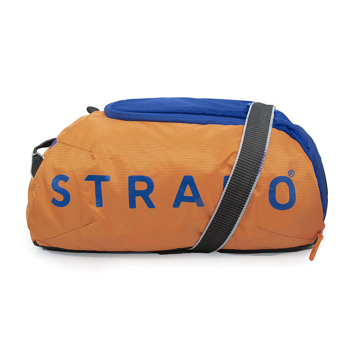 Strabo Weekend Gym & Travel Duffel Bag - Colour Orange Cobalt 28L Water Resistant - Strabo 
