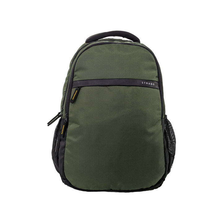 Strabo Moto Laptop Bag School & College Backpacks - Colour Olive 25L Water Resistant - Strabo 