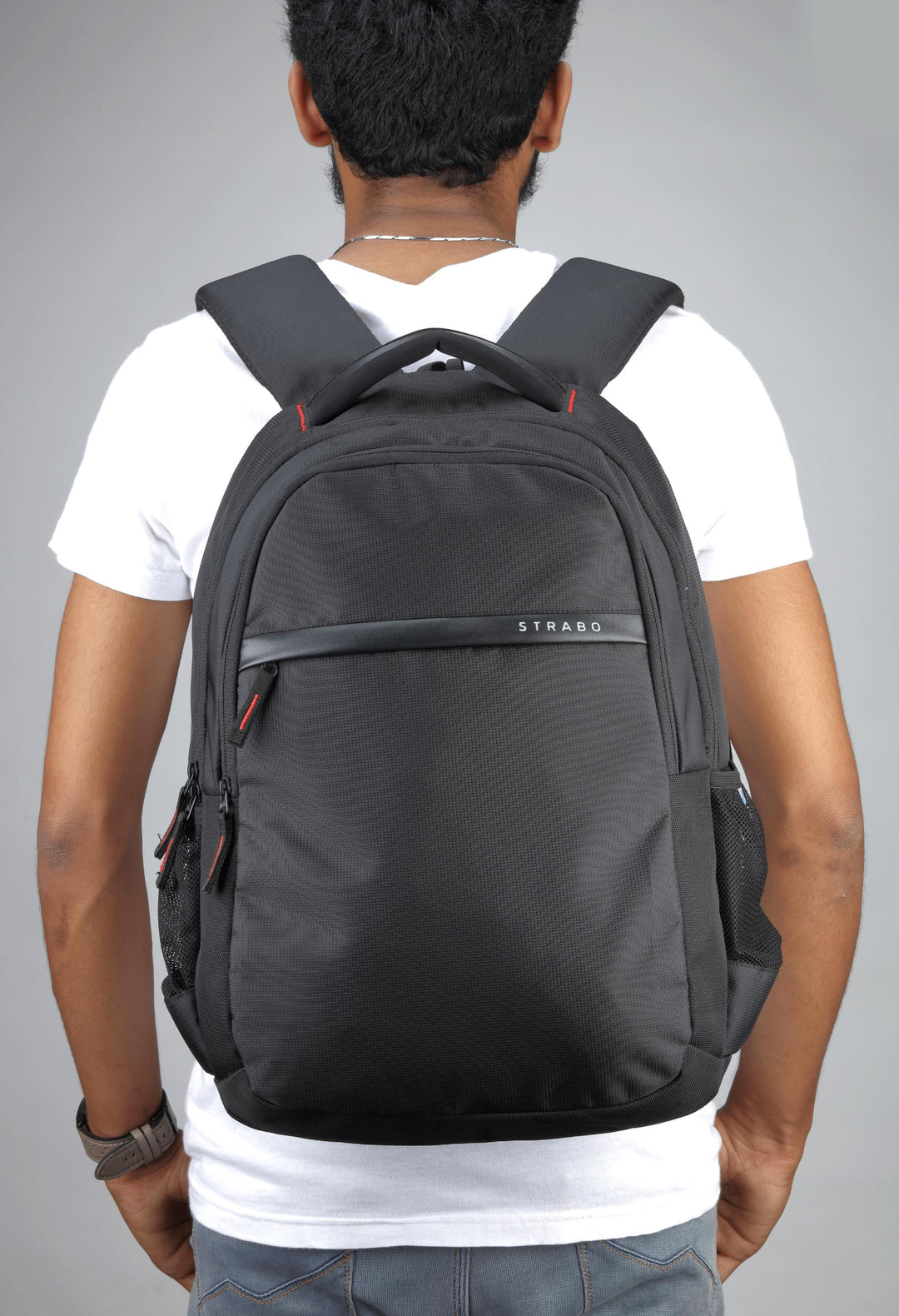 Strabo Moto Laptop Bag School & College Backpacks- Color Black  25L Water Resistant - Strabo 